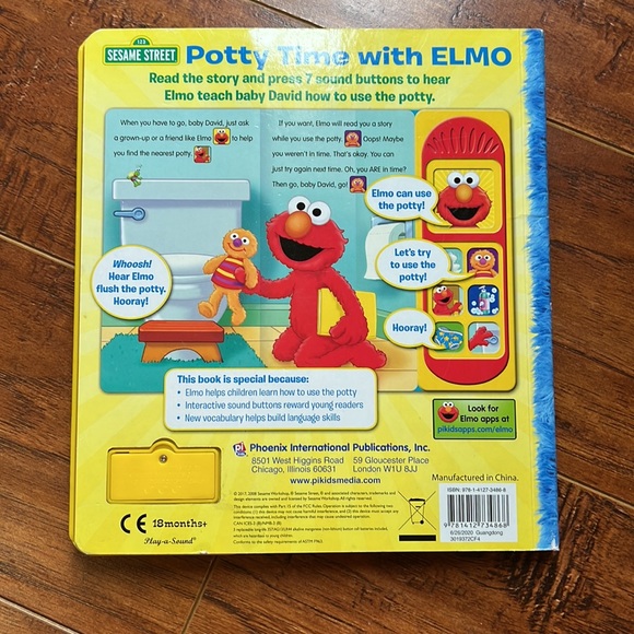 123 Sesame Street Potty Time with Elmo Potty Training Sound Book - Picture 4 of 4
